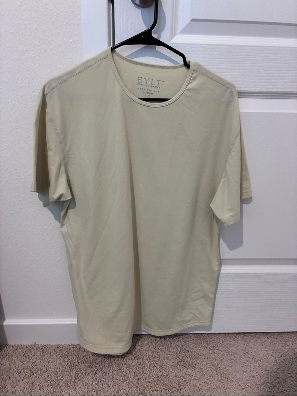 BYLT Basics Men’s Crew Neck T-Shirt in Pale Beige